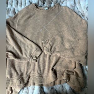 Free People tan/ mustard yellow Sweater